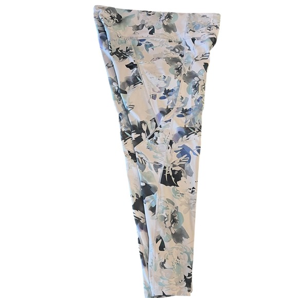 Athleta Performance Legging Womens Large Floral Side‎ Pockets - Picture 3 of 8